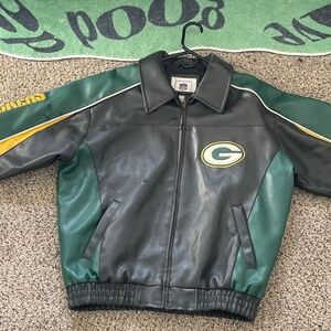 Old school vintage Green Bay packers leather jacket